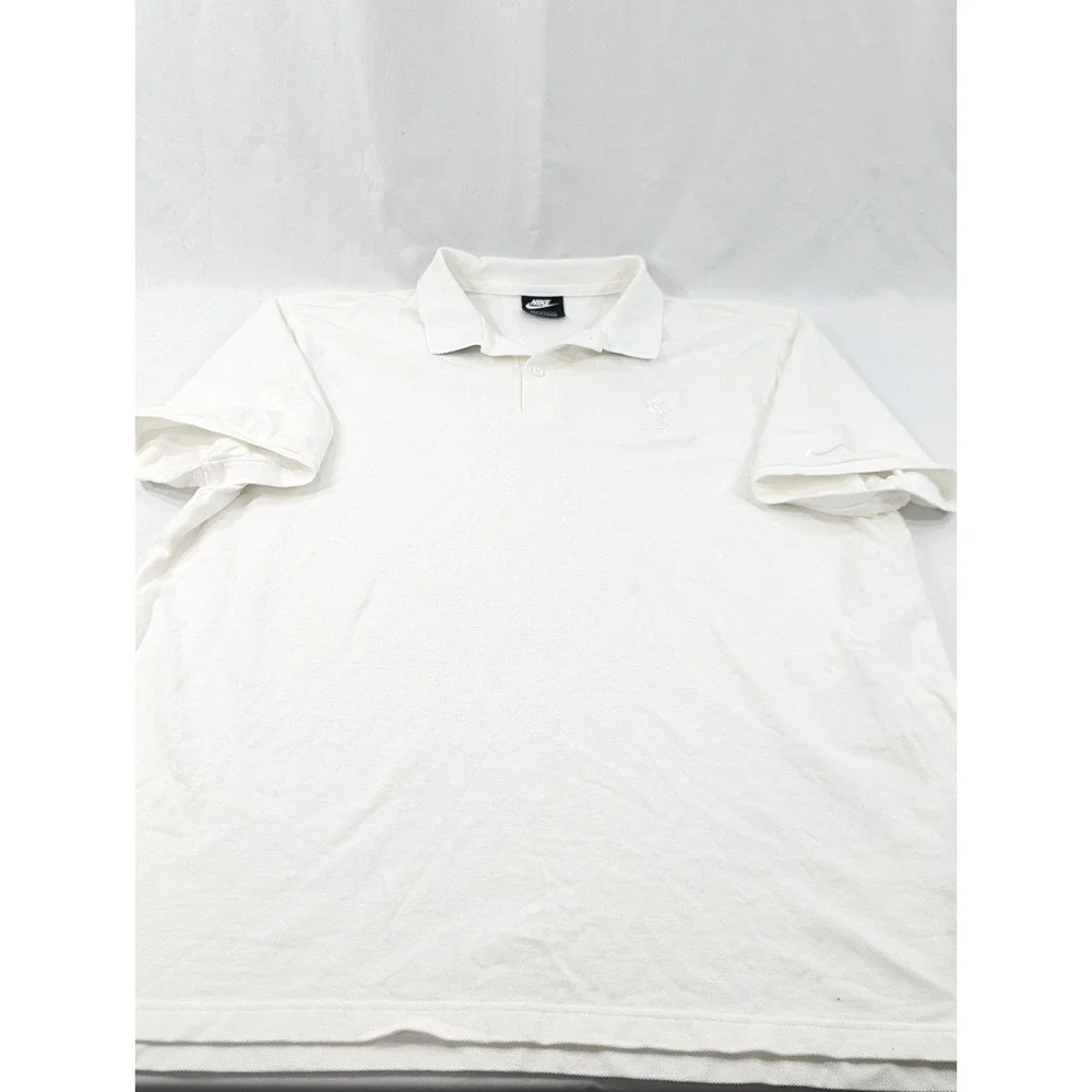 Vintage Nike Heavy Knit Cotton Polo Liverpool‎ Football Club Men's XXL White